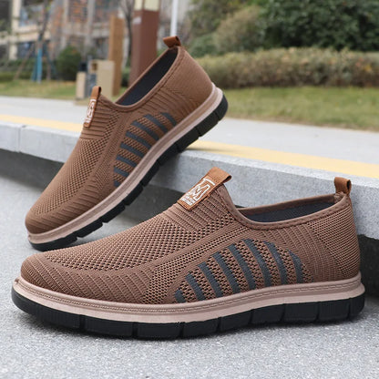 Breathable Mesh Sneakers for Men with Flexible Bottom