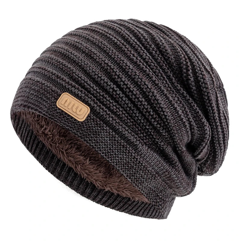 Cozy Striped Beanie Winter Cap
