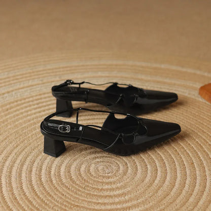 Authentic Leather High Heel Sandals