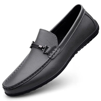 Elegant Leather Slip On Loafers