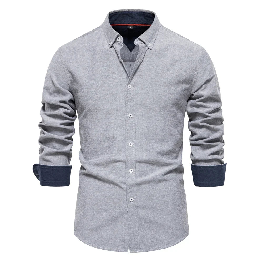 Relaxed Fit Men's Dress Button Shirt