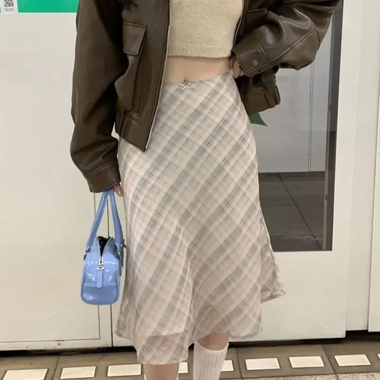 Timeless Check Knee Length Skirt - OutfitLondon