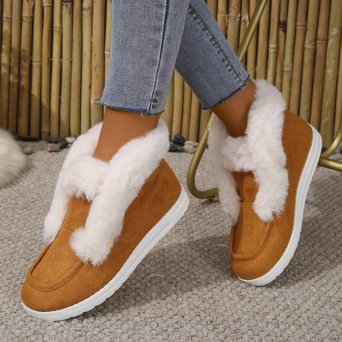 Cozy Faux Fur Winter Snow Boots for Women