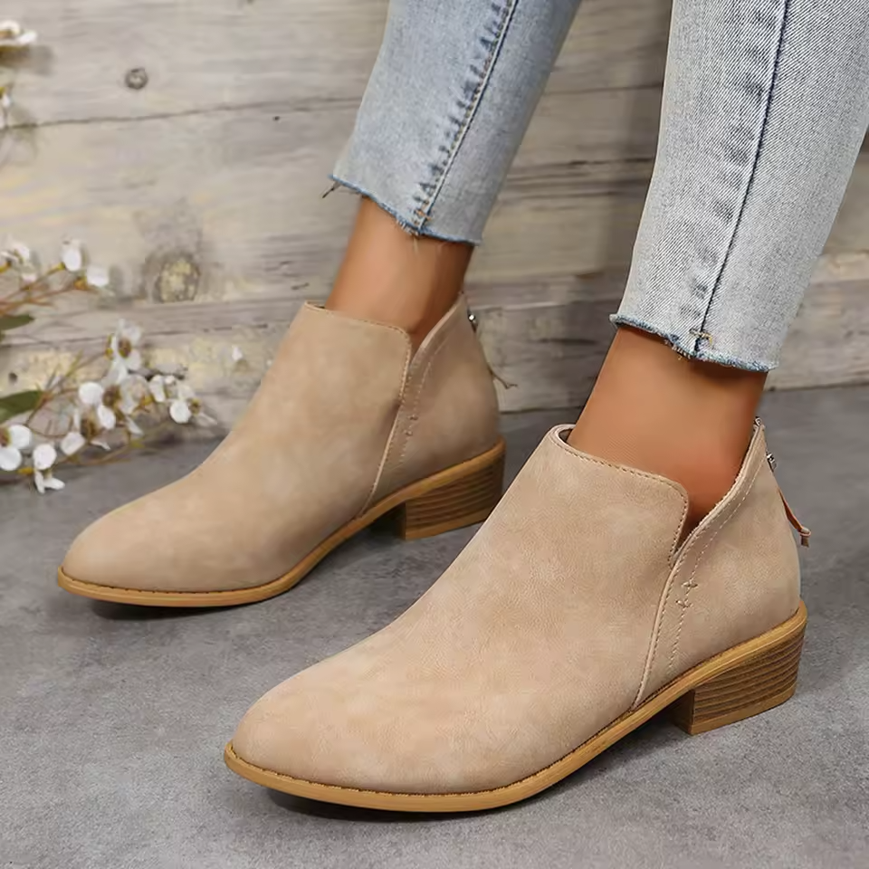 Women's High Heel Ankle Boots Sharp Toe