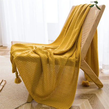 Nordknit Fringe Throw Blanket