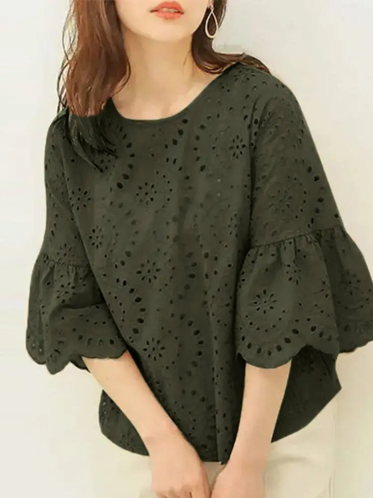 Elegant Floral Women's Blouse