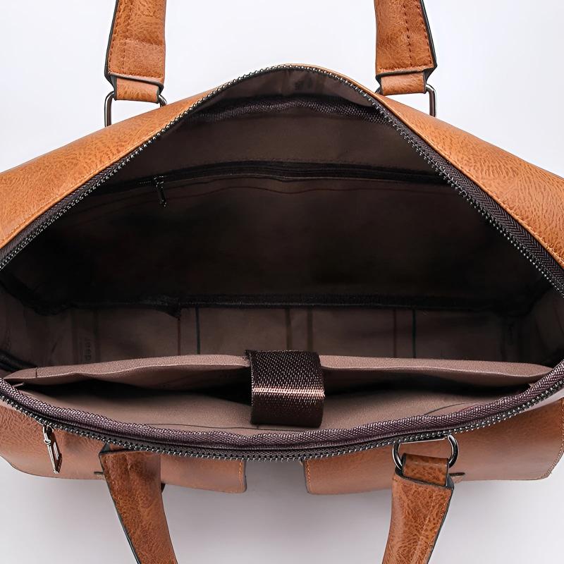 Classic Leather Messenger Shoulder Bag