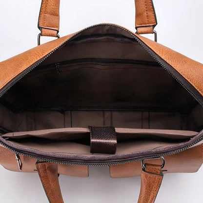 Classic Leather Messenger Shoulder Bag
