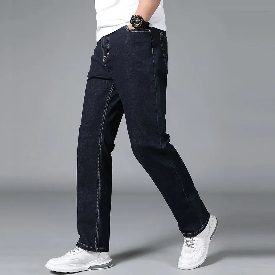 Comfortable Dark Blue Skinny Stretch Men's Jeans
