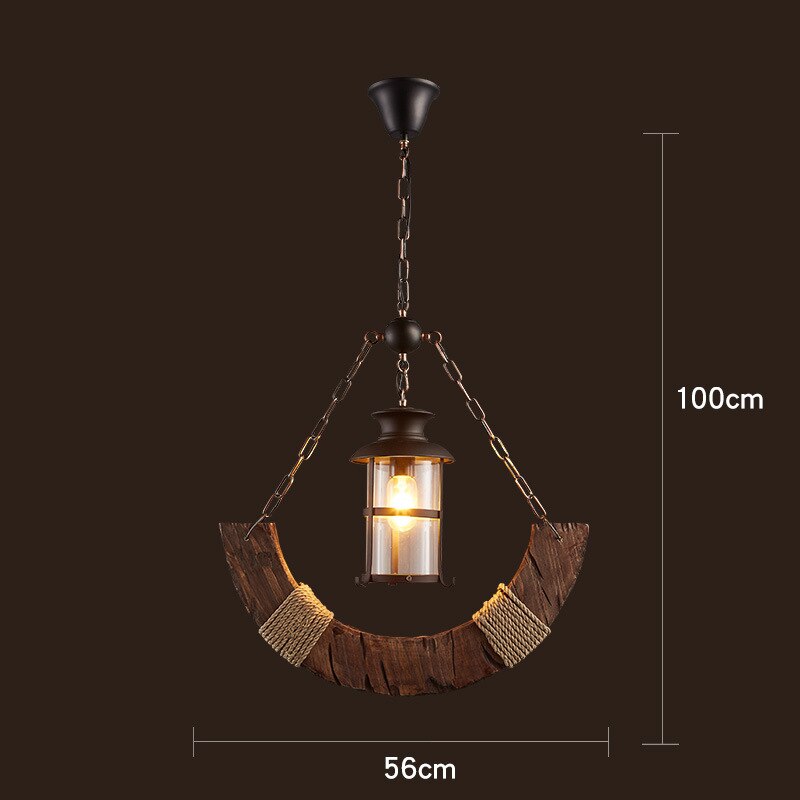Farmhouse Style Wooden LED Light Fixture