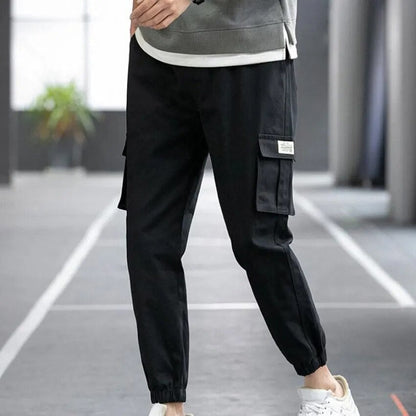 Comfortable Loose Fit Black Cargo Pants for Men - OutfitLondon