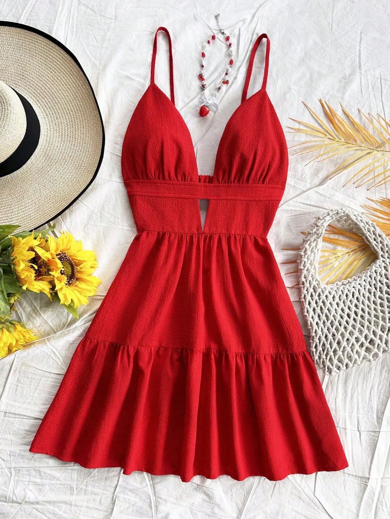 Summer Leopard Print Tank Sundress for Women