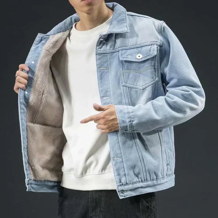 Thermal Fleece Lined Denim Jacket - OutfitLondon