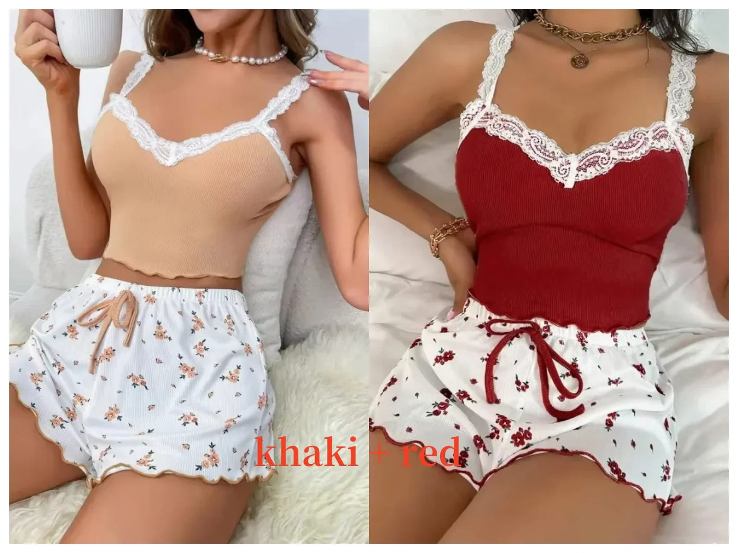 Women's Comfortable Floral Nightwear Pajamas