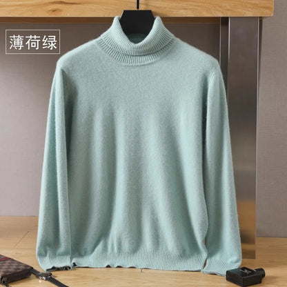 Premium Warm Crew Neck Cashmere Sweater for Men