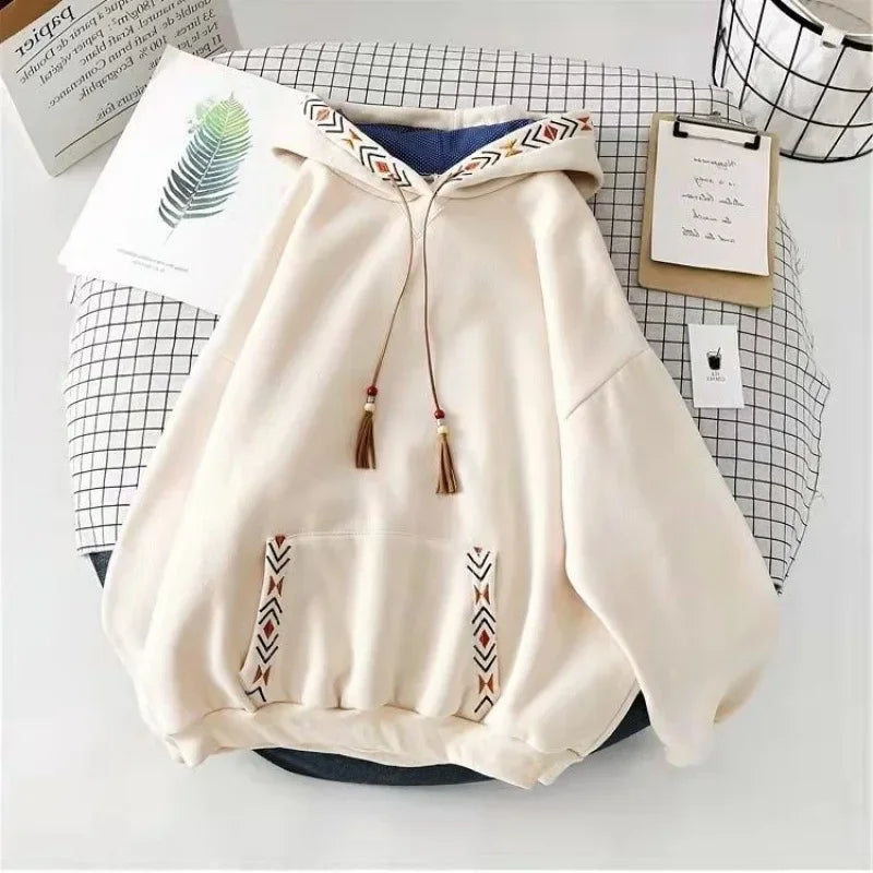 Cozy Large Fleece Hoodie Sweatshirt - OutfitLondon