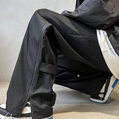 Men's Casual Grey Loose Fit Cargo Pants - OutfitLondon