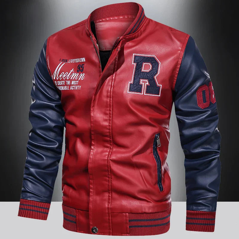 Classic Mens Black Leather Jacket