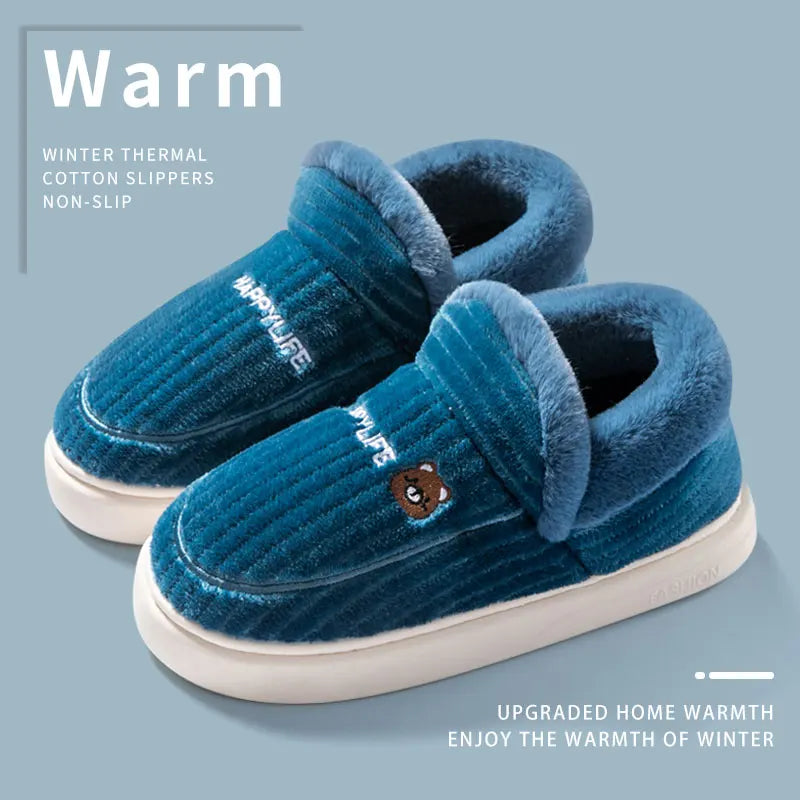 Soft Fleece Slippers for Women - Comfy Grip House Shoes