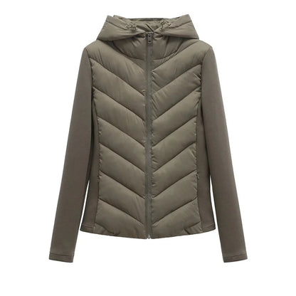 Women's Padded Hooded Parka Coat with Fleece Lining