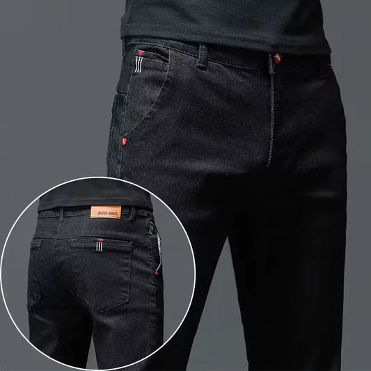 Slim Fit Black Denim Jeans - OutfitLondon