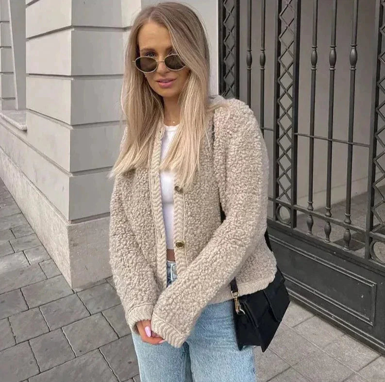 Women's Simple Long Open Cardigan Jacket - OutfitLondon