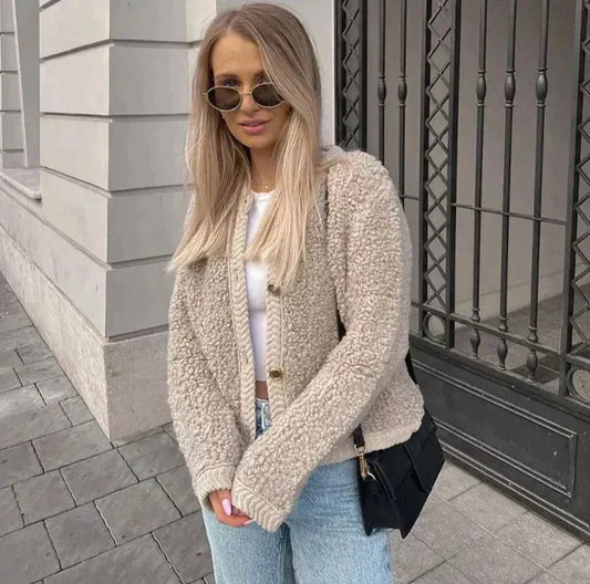 Women's Simple Long Open Cardigan Jacket - OutfitLondon