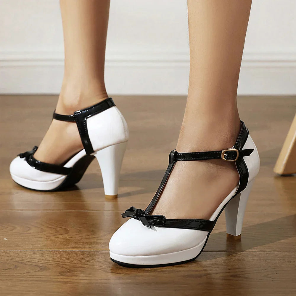 Elegant Ankle Strap High Heels