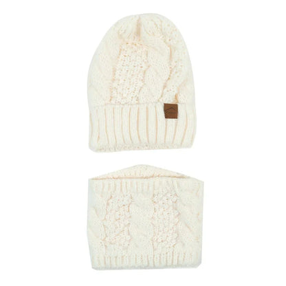 Cozy Ladies Knitted Hat and Scarf Set