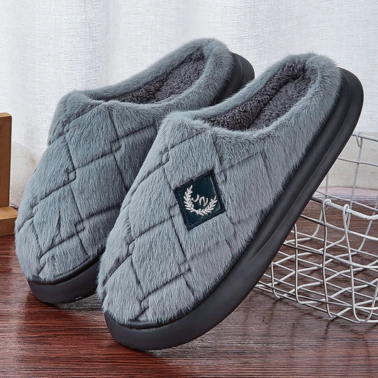 Warm Quilted Slippers for Men with Soft Insoles - OutfitLondon