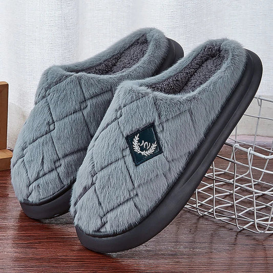 Warm Mens Fuzzy Lined Slipper Boots - OutfitLondon