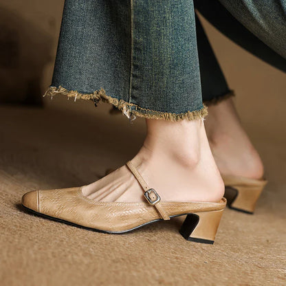 Authentic Leather Slide Shoes