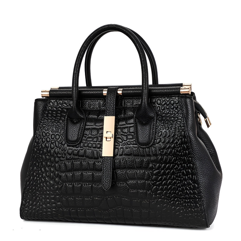 Stylish Crocodile Pattern Tote Bag - OutfitLondon