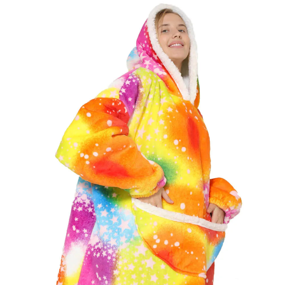 Cozy Hooded Blanket with Pockets - OutfitLondon