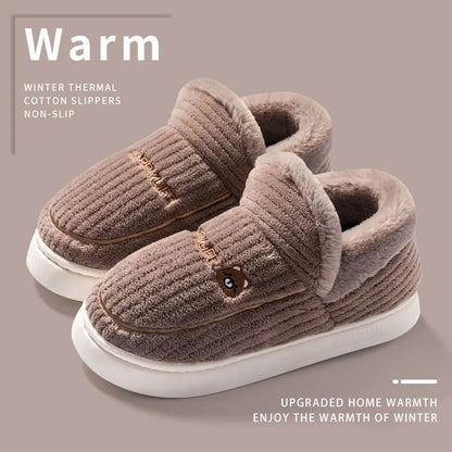 Soft Fleece Slippers for Women - Comfy Grip House Shoes