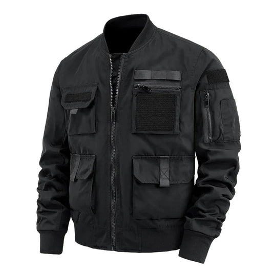 Men's Multi Pocket Velcro Jacket Rugged Utility - OutfitLondon