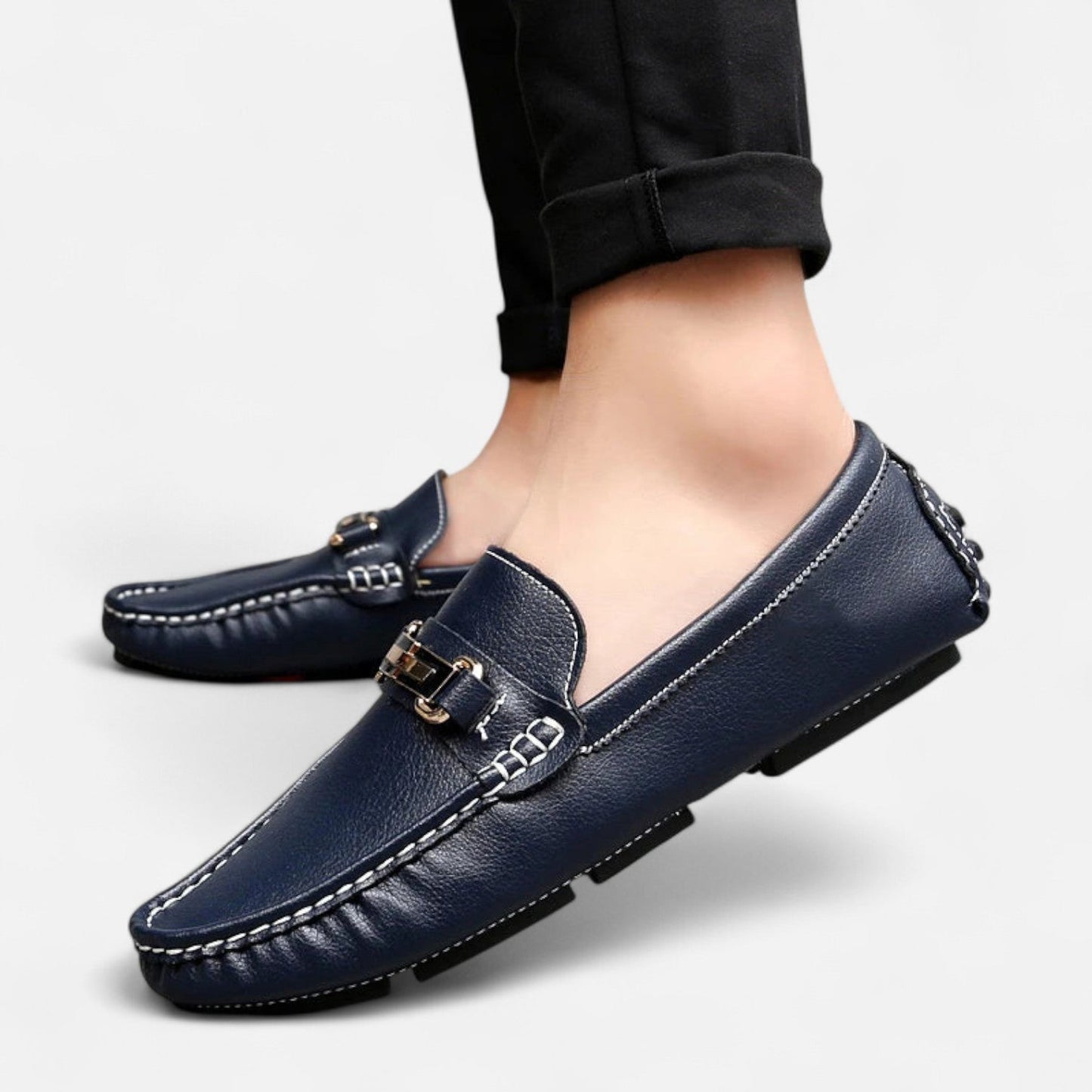 Classic Leather Slip On Driving Shoes