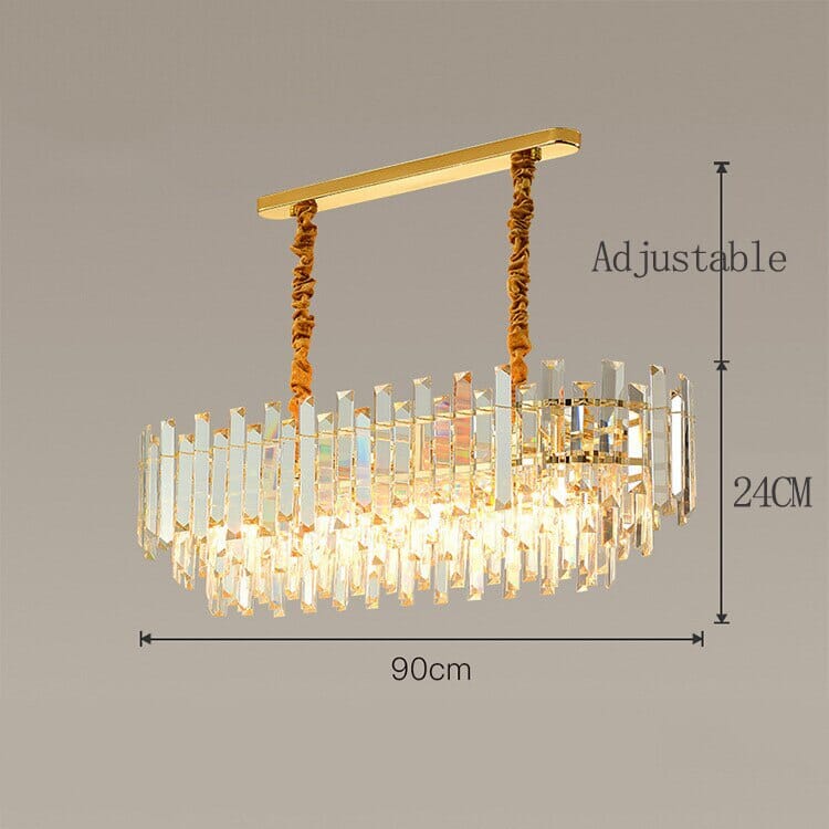 Round Glass LED Table Lamp With Metal Trim