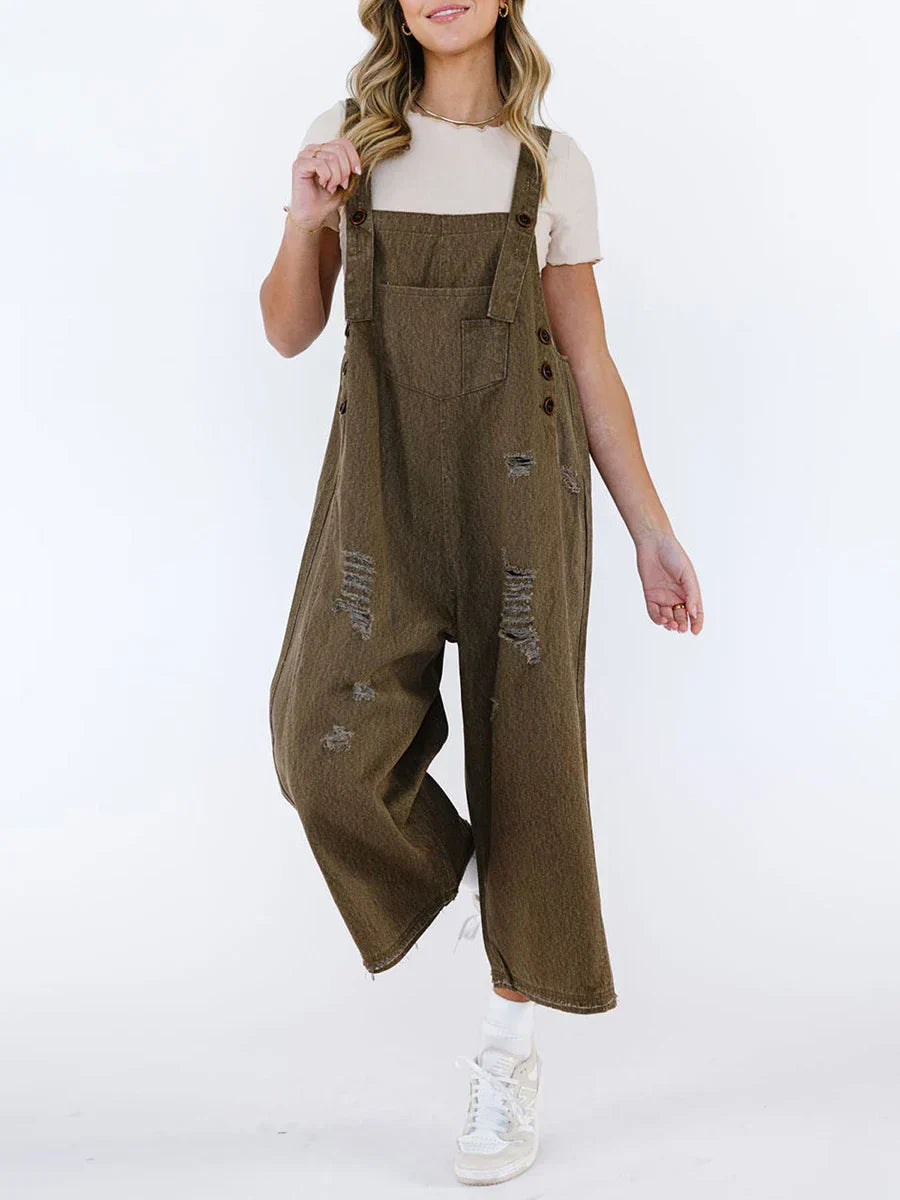Womens Denim Overalls Light Blue