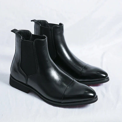 Timeless Leather Low Heel Boots