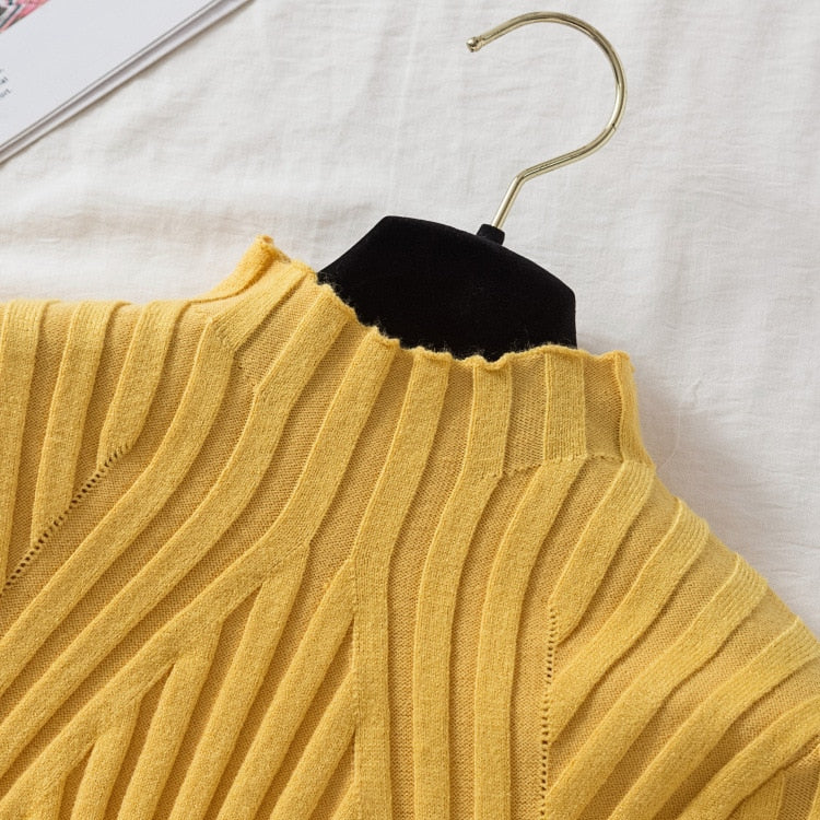 Women's Soft Roll Neck Long Sleeve Sweater