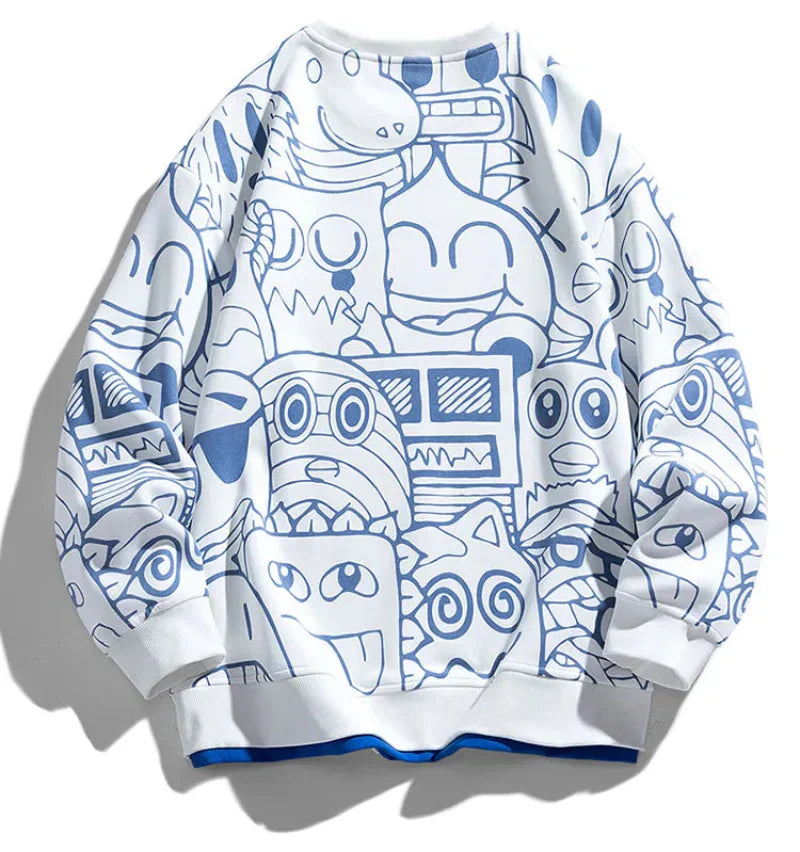 Unisex Cotton Crewneck Sweatshirt Relaxed Fit Breathable
