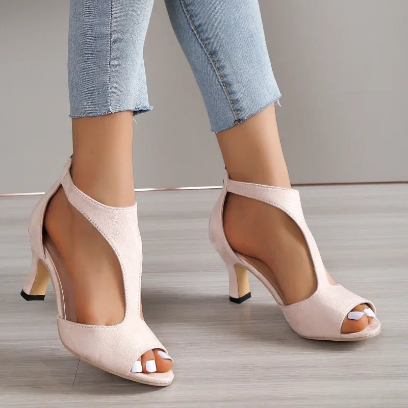 Elegant Ankle Strap High Heels