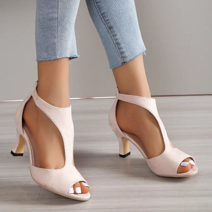 Elegant Ankle Strap High Heels