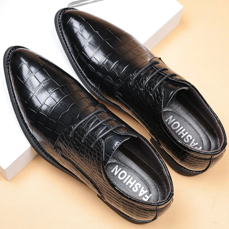 Classic Brown Leather Derby Shoes