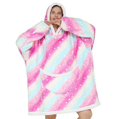 Cozy Hooded Blanket with Pockets