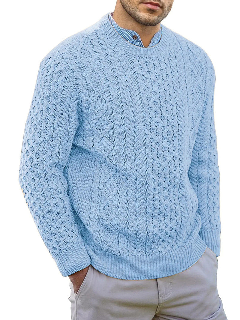 Relaxed Fit Dark Blue Crew Sweatshirt - OutfitLondon