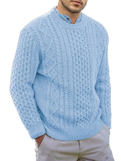 Relaxed Fit Dark Blue Crew Sweatshirt - OutfitLondon