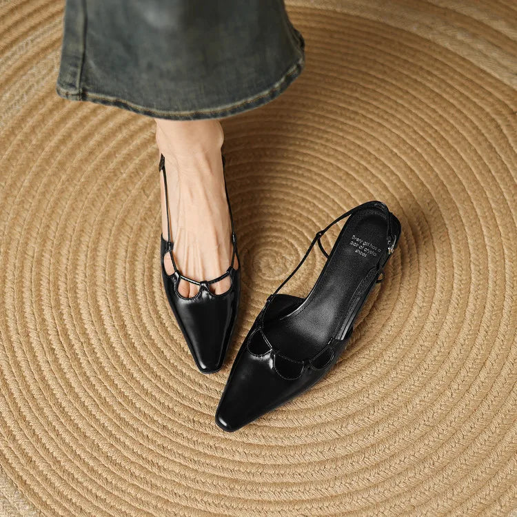 Authentic Leather High Heel Sandals