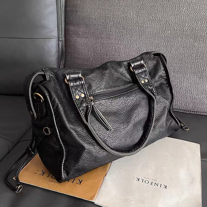Elegant Women's Leather Tote Handbag